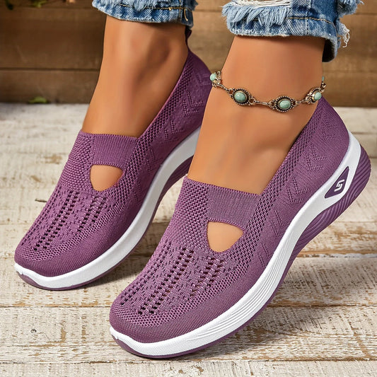 Comfort Knit Slip-On Walking Shoes