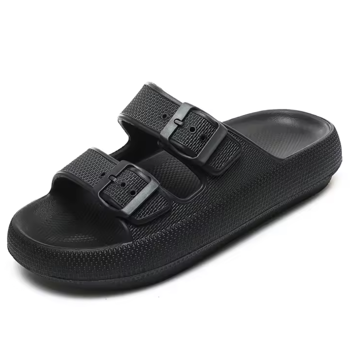 Soft Cushion Double-Strap Slide Sandals