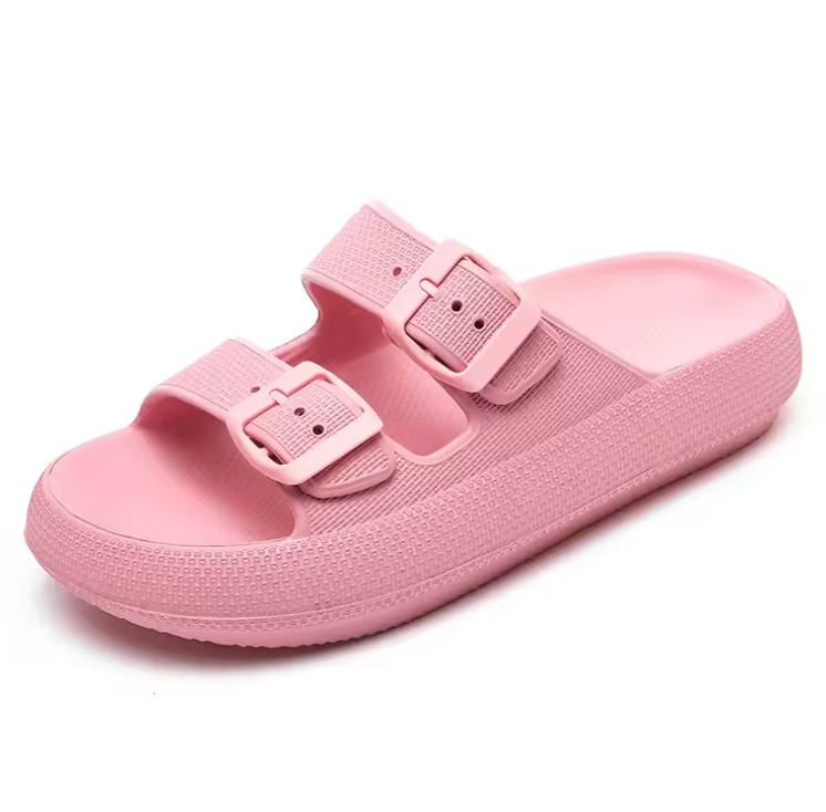 Soft Cushion Double-Strap Slide Sandals