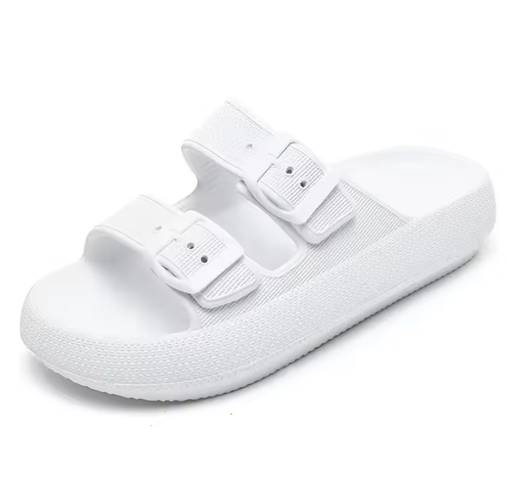 Soft Cushion Double-Strap Slide Sandals