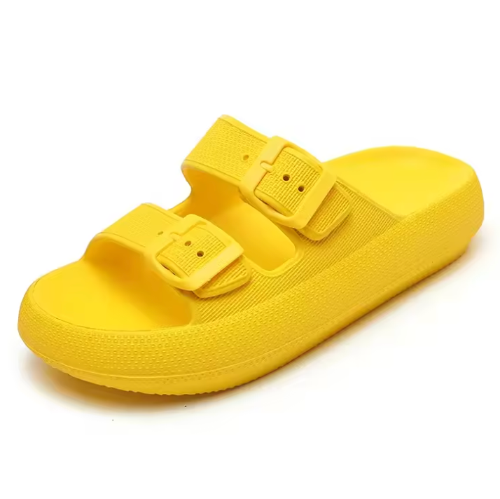 Soft Cushion Double-Strap Slide Sandals