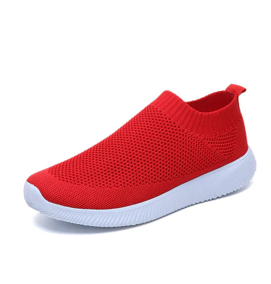 Slip-On Comfort Knit Walking Sneakers