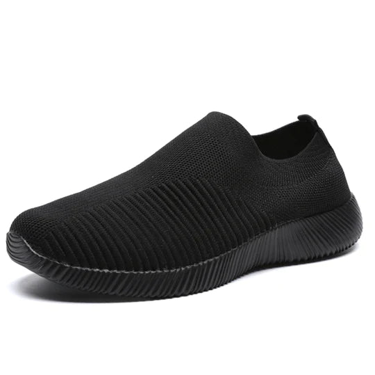 Slip-On Comfort Knit Walking Sneakers