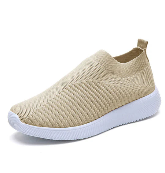 Slip-On Comfort Knit Walking Sneakers