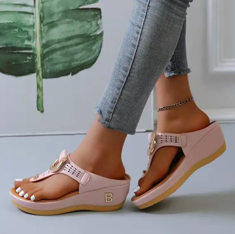 Comfort Wedge Toe-Ring Sandals