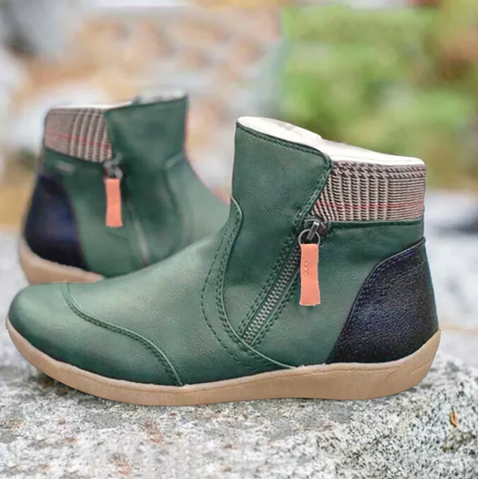Warm Leather Ankle Boots for Everyday Comfort