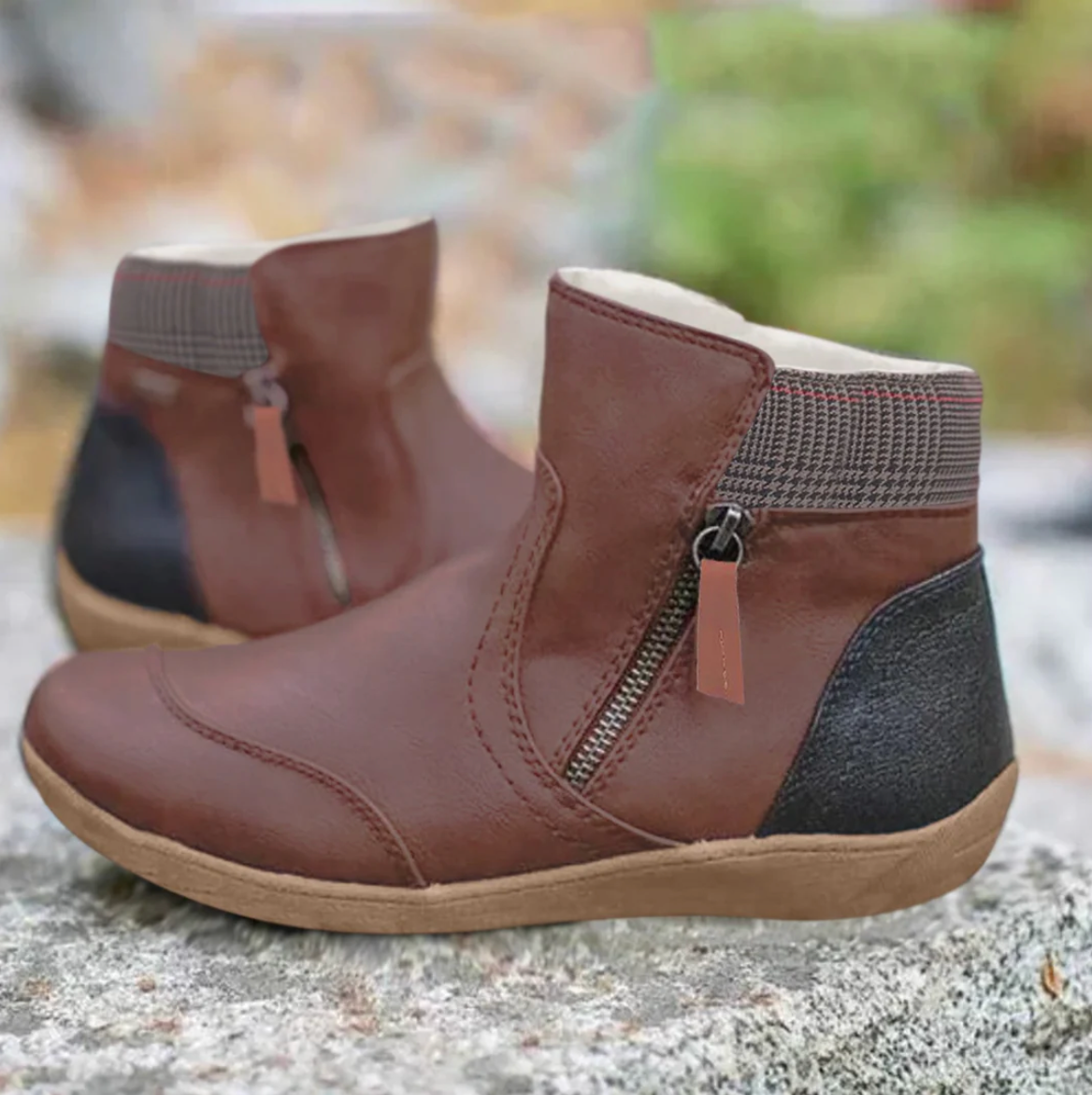 Warm Leather Ankle Boots for Everyday Comfort