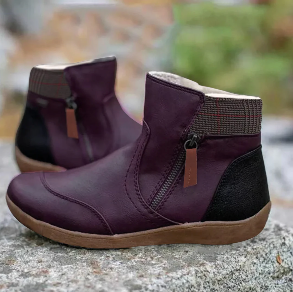 Warm Leather Ankle Boots for Everyday Comfort