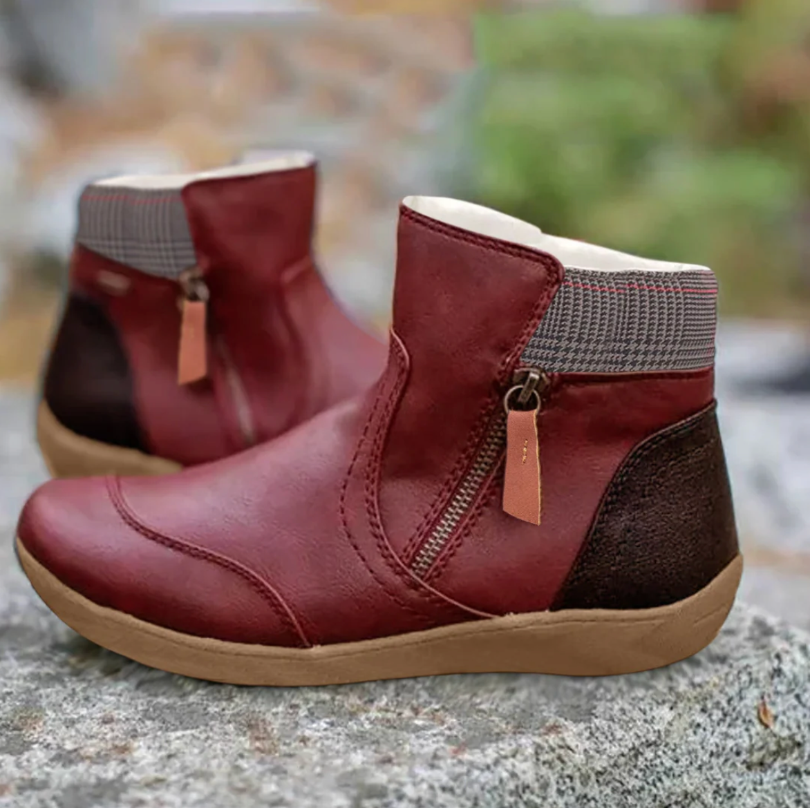 Warm Leather Ankle Boots for Everyday Comfort