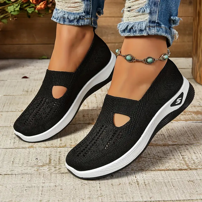 Comfort Knit Slip-On Walking Shoes