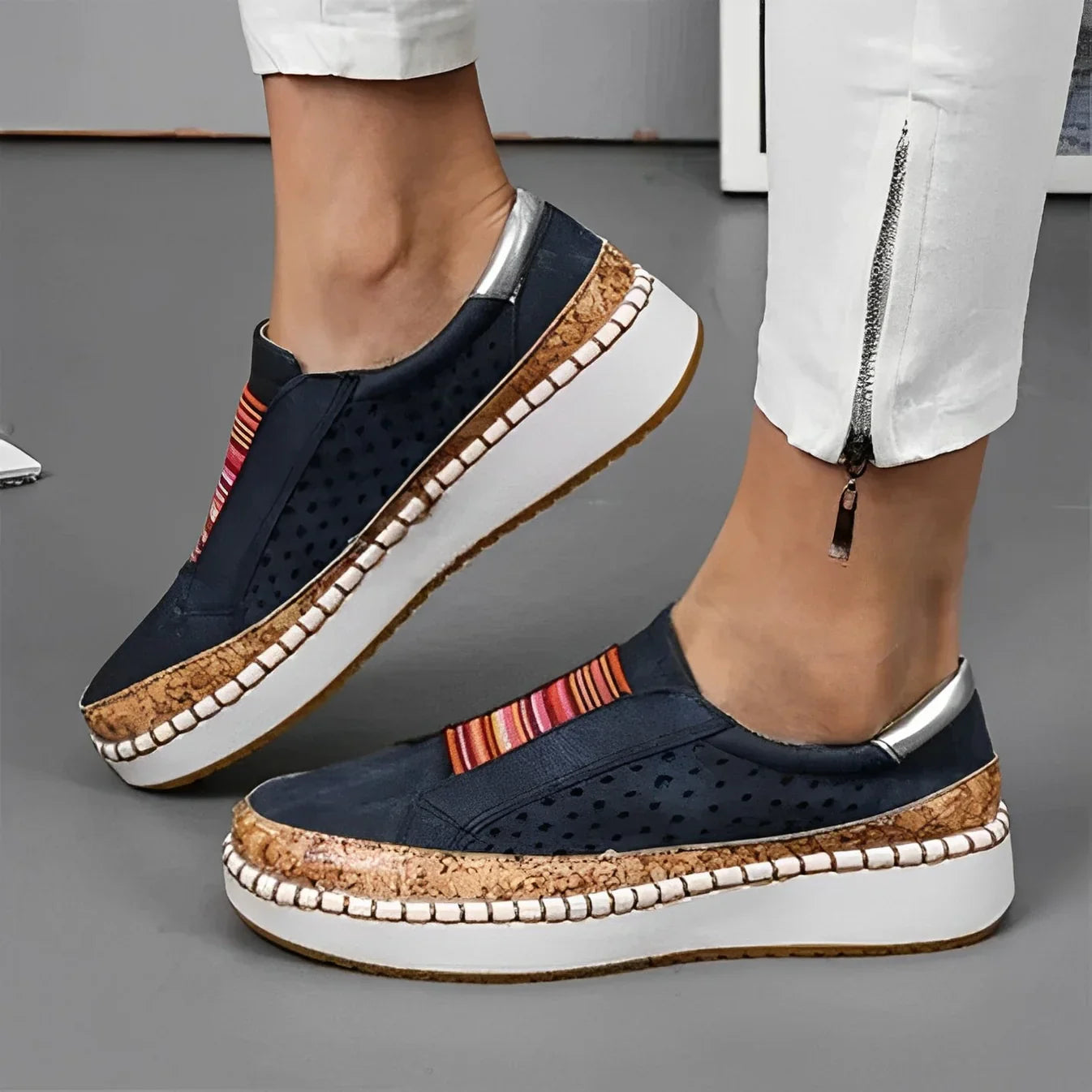 Breathable Platform Slip-On Loafers